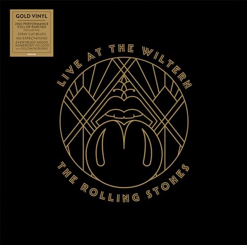 Gold vinyl record of The Rolling Stones’ “Live At The Wiltern.”