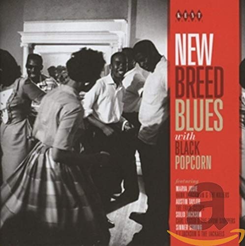 CD cover: vintage photo of people, text "New Breed Blues with Black Popcorn".