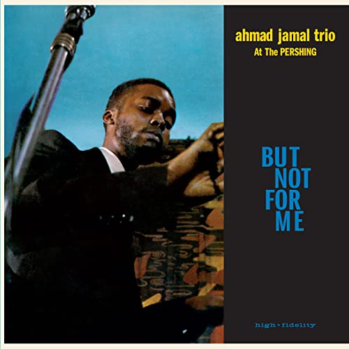Ahmad Jamal Trio album cover, featuring a pianist in profile, blue and black design.