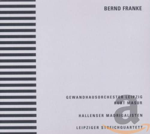 CD cover with vertical stripes and text listing composers and performers.