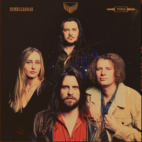 CD cover featuring four people with long hair, band Rumble & Roar.