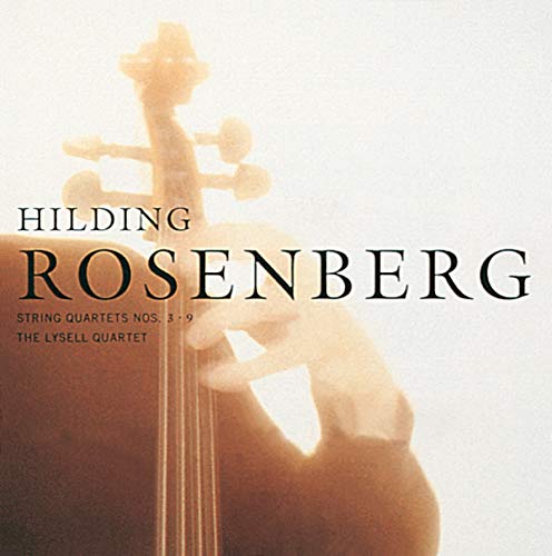 CD cover featuring a violin scroll and composers’ names Rosenberg Hilding.
