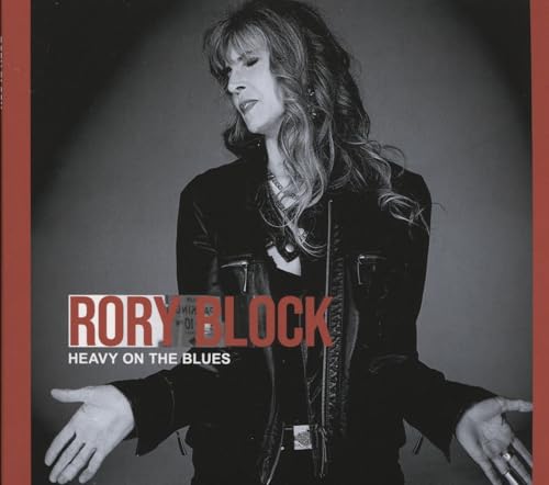 Rory Block album cover, black and white portrait, "Heavy On The Blues".