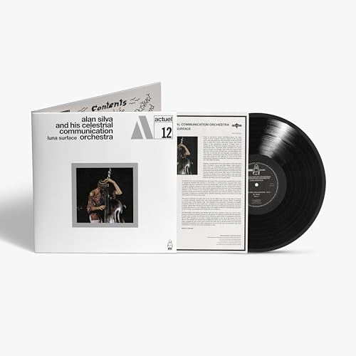 Vinyl record of Alan Silva’s “Luna Surface” with white album cover and musician photo.