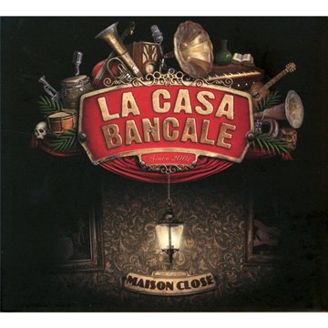 CD cover for “La Casa Bancale - Maison Close” with musical instruments.