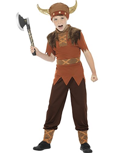 Smiffys Viking Costume S - Age 4-6 years, Brown