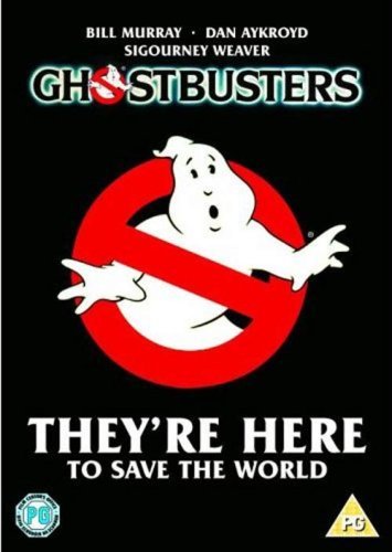 Ghostbusters DVD cover featuring a ghost inside a red “no” symbol.