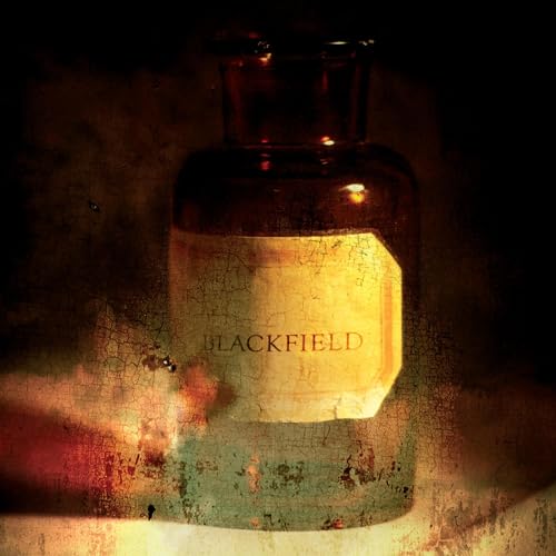 CD cover for Blackfield album, featuring a textured glass bottle.