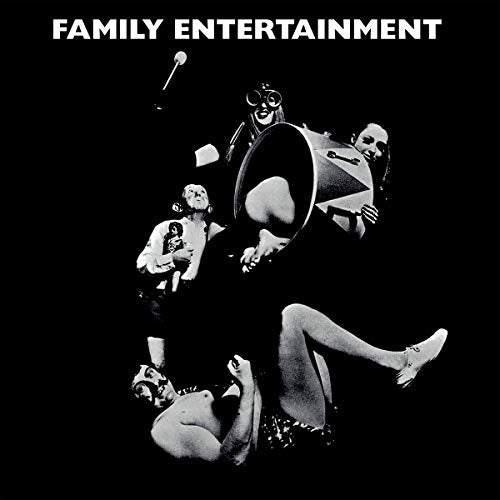 Black and white album cover featuring circus performers in dynamic poses.