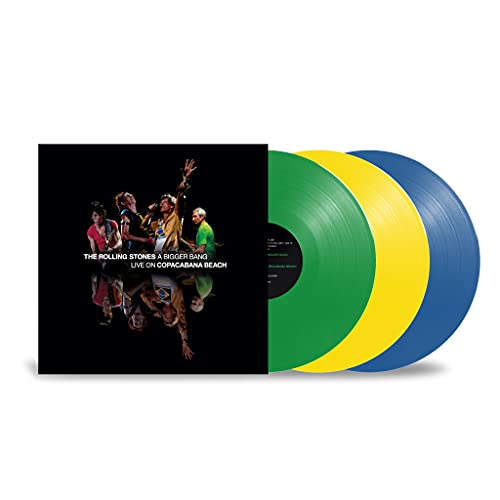 The Rolling Stones “A Bigger Bang” vinyl record with colored discs.