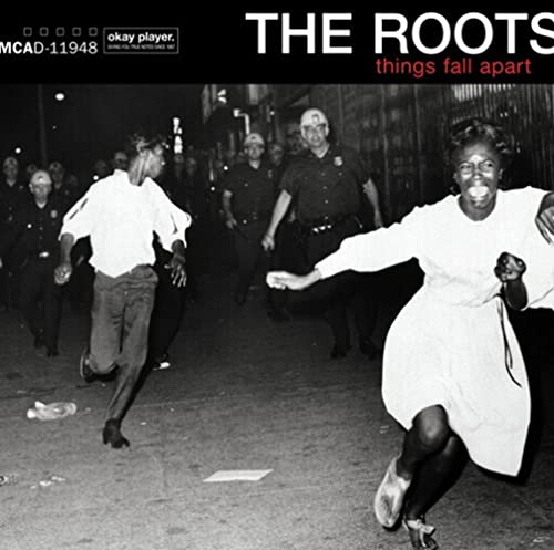 Black and white album cover for The Roots’ “Things Fall Apart.”