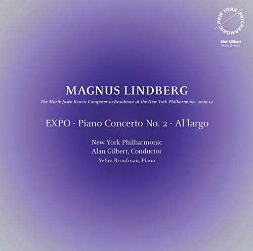 CD cover for Magnus Lindberg’s “Expo” with purple gradient background.
