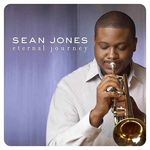 Sean Jones plays trumpet on the album cover “Eternal Journey.”