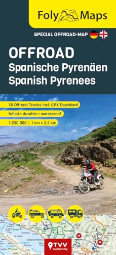 FolyMaps OFFROAD Spanish Pyrenees 1:250,000 : Special map with over 60 off-road tracks