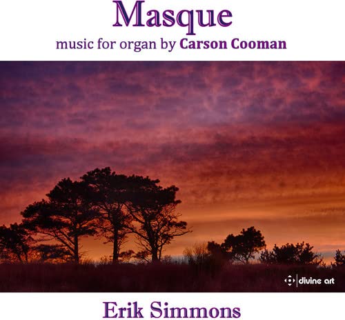 CD cover: Sunset landscape with silhouetted trees and text “Masque”.