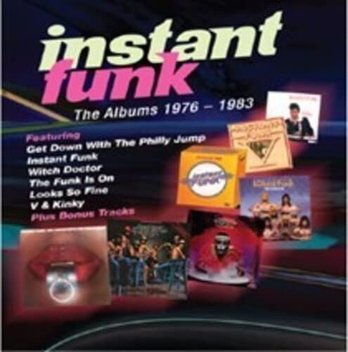 Box set cover for Instant Funk albums 1976-1983 featuring multiple album art thumbnails.