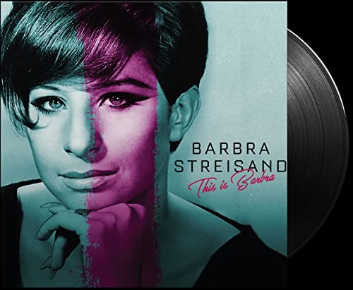 Barbra Streisand album cover with vinyl record beside it.