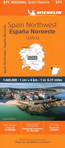 Galicia - Michelin Regional Map 571: Straßen- und Tourismuskarte 1:400.000 (Michelin Maps, 571)