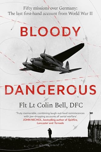 Book cover showing a vintage bomber plane flying over a silhouette of a soldier.