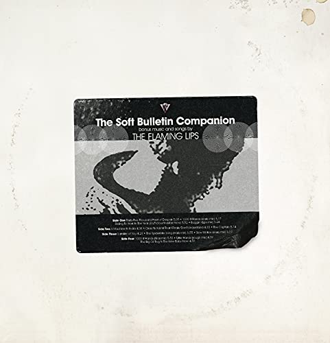 The Flaming Lips’ “The Soft Bulletin Companion” vinyl record cover, grayscale.