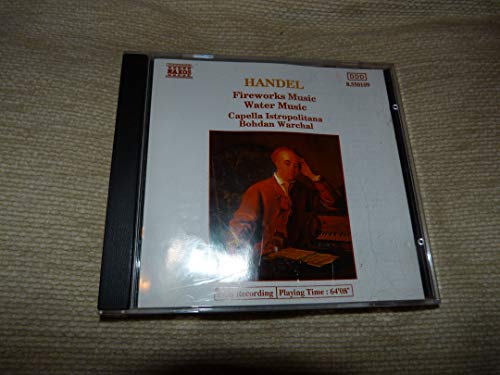 Handel’s “Fireworks Music” and “Water Music” CD in a plastic case.