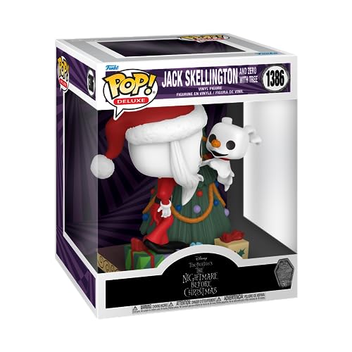 Funko POP! Deluxe Disney : The Nightmare Before Christmas - Jack Skellington and Zero with Tree
