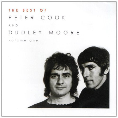 CD cover featuring black and white portraits of Peter Cook and Dudley Moore.
