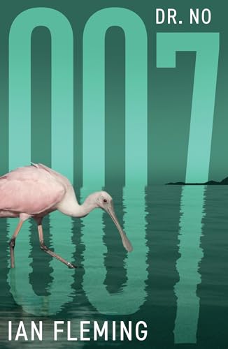 Book cover of Dr. No by Ian Fleming featuring a pink spoonbill in water.