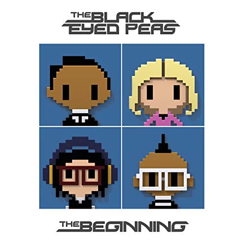 Black Eyed Peas album cover, "The Beginning," featuring pixelated band members.
