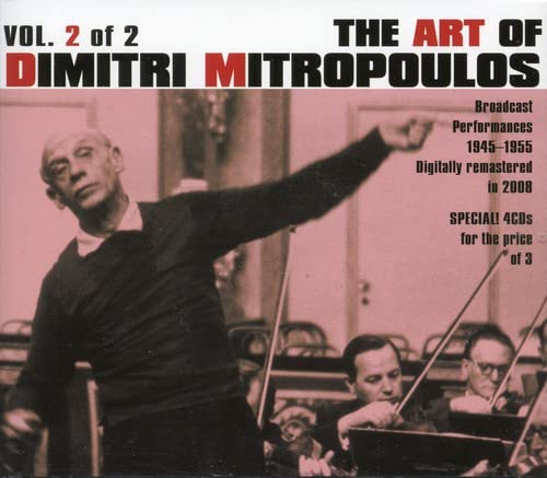 CD cover featuring conductor Dmitri Mitropoulos leading an orchestra.