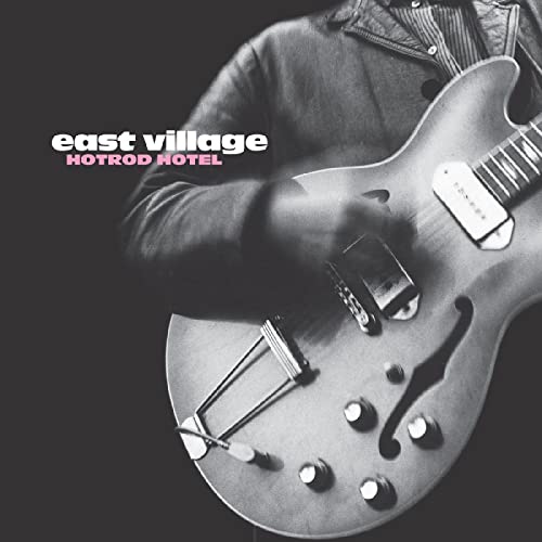 Black and white album cover featuring a hand on a guitar.