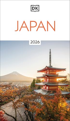 DK Japan travel guide cover with Mount Fuji and a pagoda.