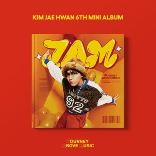 Kim Jae Hwan album cover: man in a hat with yellow lettering.