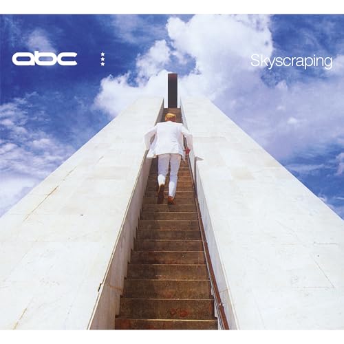 Album cover for “Skyscraping” by ABC, featuring a man on stairs.