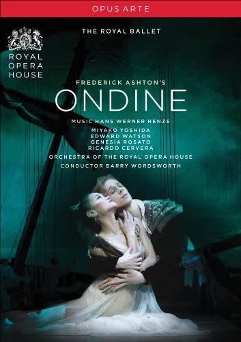 DVD cover for “Ondine” Royal Ballet, featuring a couple embracing.