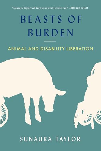 Book cover: "Beasts of Burden" with silhouettes of a horse and wheelchair.