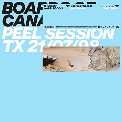 Boards of Canada "Peel Session" vinyl record cover, light blue background.