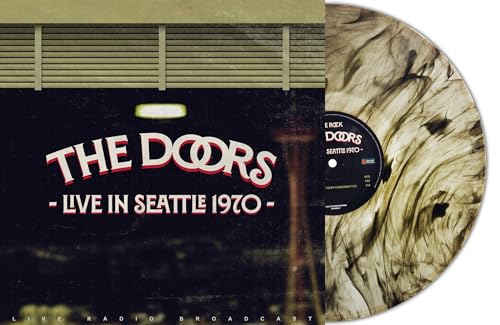 The Doors "Live In Seattle 1970" vinyl record with grey marble effect.