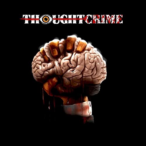 Dark album cover featuring a detailed, dripping human brain with nails.