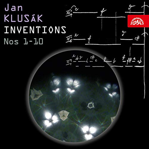 CD cover for Jan Klusakās āInventionsā with abstract diagrams and lights.