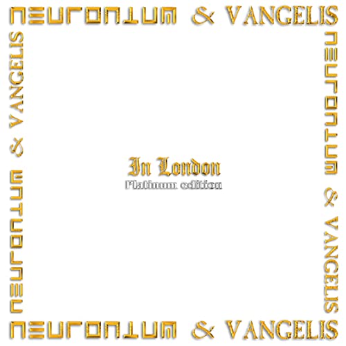White CD cover with gold text: "Neuronium & Vangelis - In London".