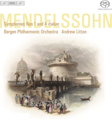 CD cover: Mendelssohn symphonies with a castle illustration and text.