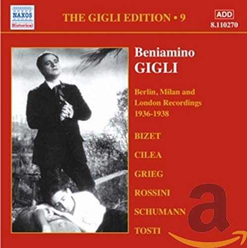 CD cover for Beniamino Gigli’s recordings from 1936-1938, featuring a portrait.