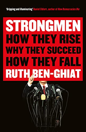 Book with dark cover featuring a muscular figure or strongman in a powerful pose.