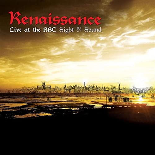CD cover featuring a golden sunset over a city skyline and the text Renaissance.