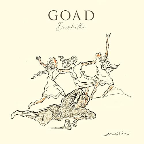 CD cover for Goad’s Dusketha, featuring a sketched scene of figures.