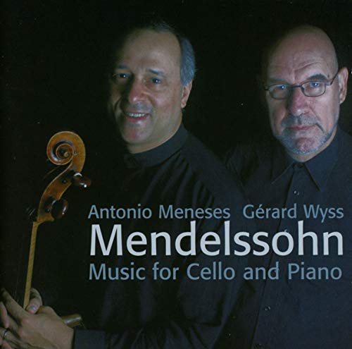 CD cover featuring portraits of two men and a cello, with āMendelssohnā text.