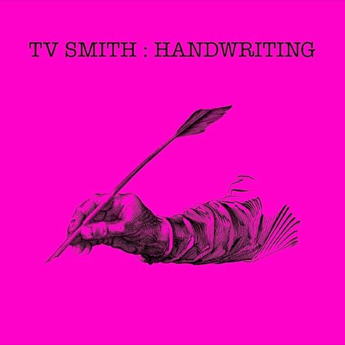 CD cover for TV Smith’s “Handwriting” featuring a hand holding an arrow.