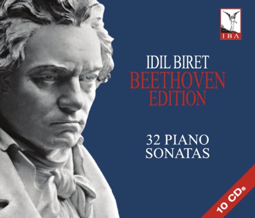 Beethoven portrait on CD cover for complete piano sonatas collection.