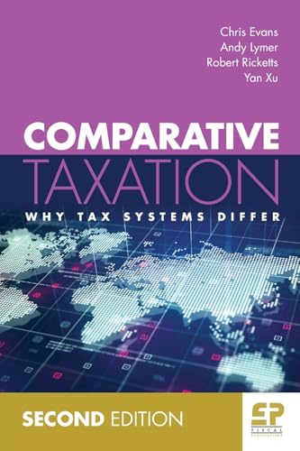 Book cover for "Comparative Taxation," featuring a world map and text.